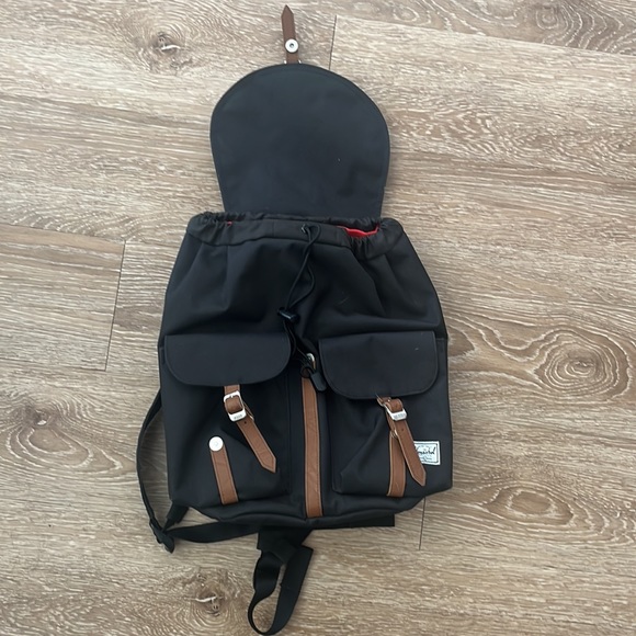 NWOT Hershel Supply Co. Dawson X-Small Backpack- Black/Tan - Picture 4 of 6